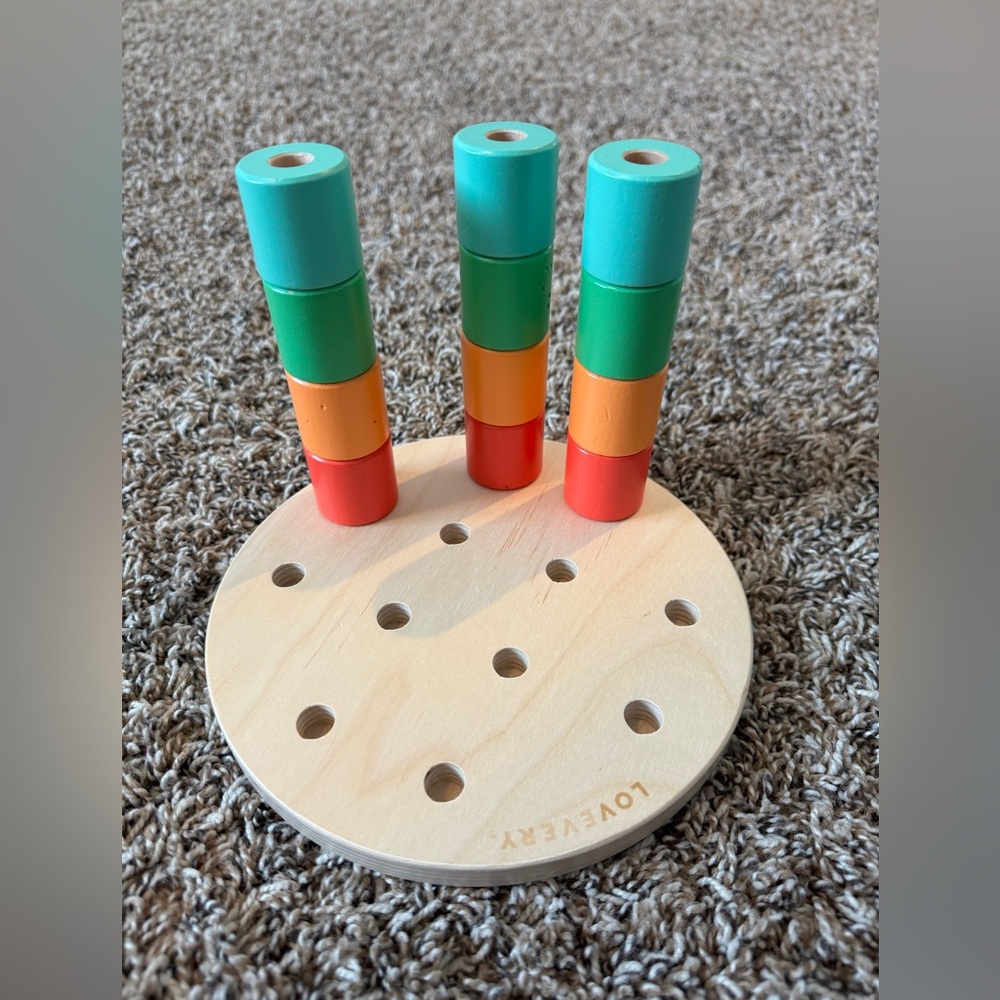 Lovevery stacking toy.